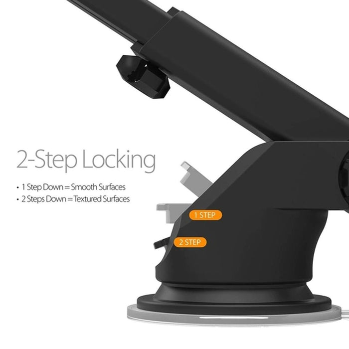 Uniwersalny samochodowy uchwyt na telefon z przyssawką do szyby, regulowany stojak na telefon