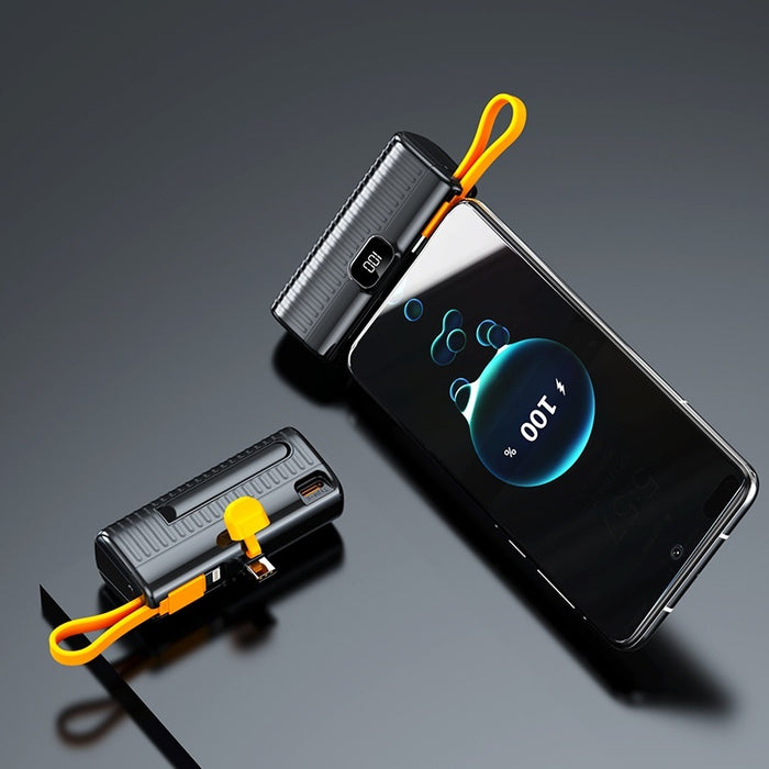 Kompaktowy, przenośny powerbank w kształcie kapsułki