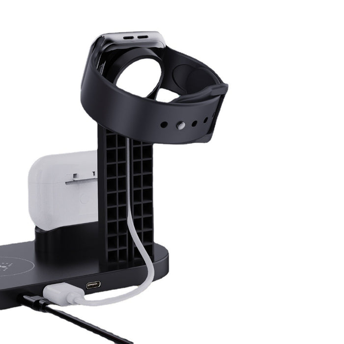 Plastikowa stacja ładująca 3 w 1, szybkie ładowanie bezprzewodowe