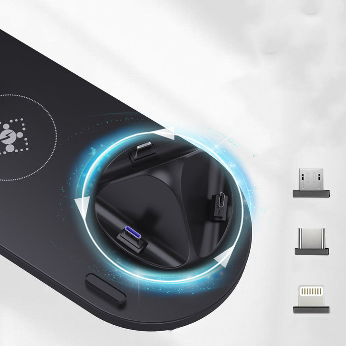 Plastikowa stacja ładująca 3 w 1, szybkie ładowanie bezprzewodowe