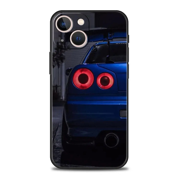Suitable for iPhone 15 Japanese blue red JDM sports car phone case
