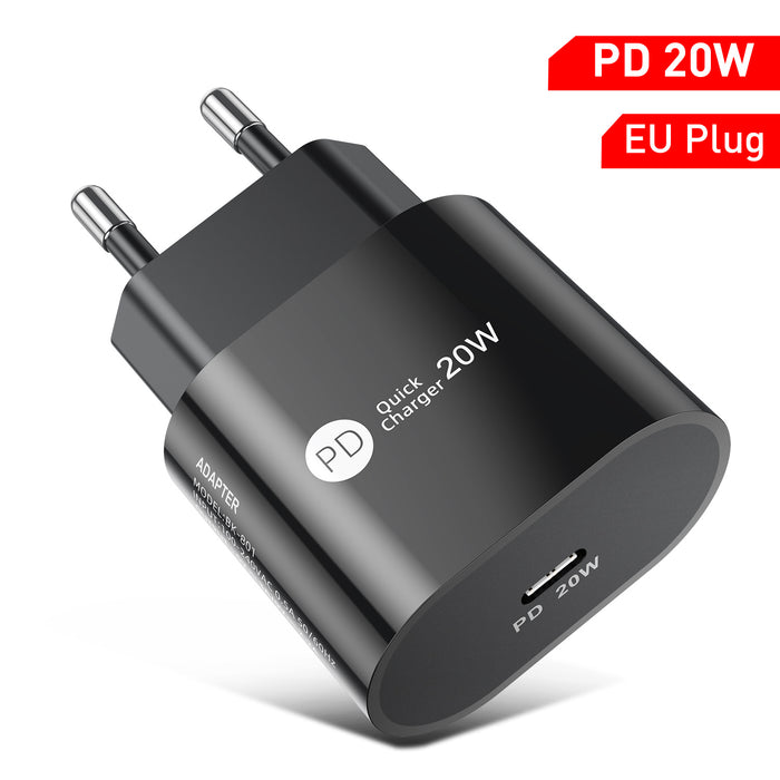 Ładowarka do telefonu PD 20W, interfejs Type-C, szybkie ładowanie 9V-2.2A, głowica ładująca 20W