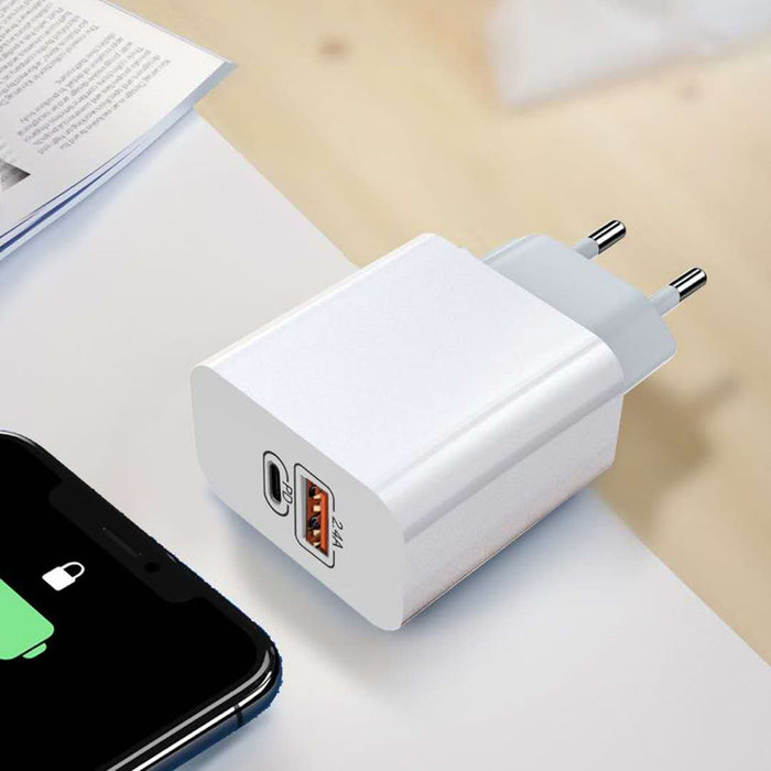 Podróżna ładowarka z szybkim ładowaniem, interfejs PD, telefon z Androidem